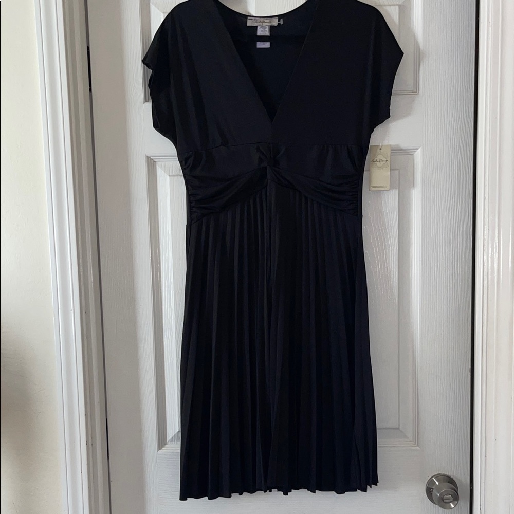 NWT, Pleated, Black Dress